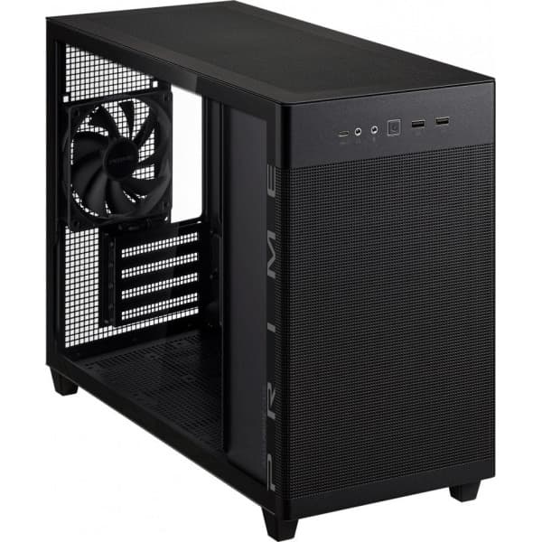 Asus Prime AP201 TG Micro-ATX-chassi med fönster, svart