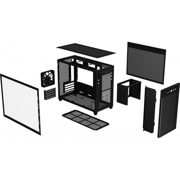 Asus Prime AP201 TG Micro-ATX-chassi med fönster, svart