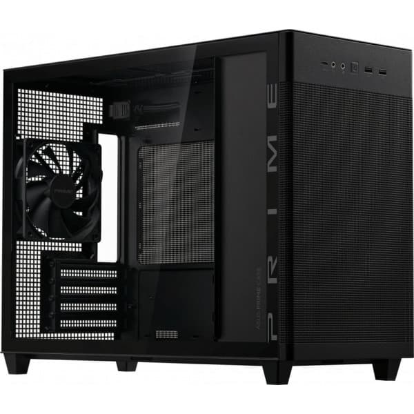 Asus Prime AP201 TG Micro-ATX-chassi med fönster, svart