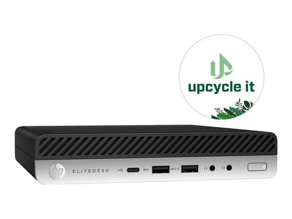 HP EliteDesk 800 G4 DM (Refurbished) A Sort, Sølv