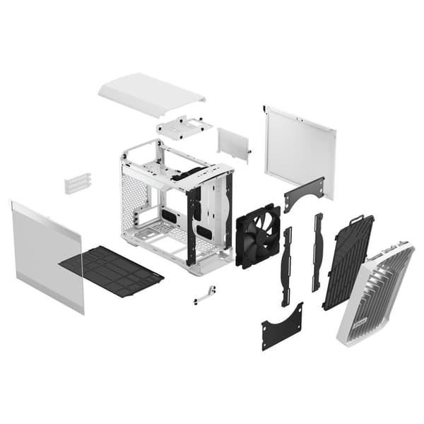 Fractal Design Torrent Nano hvid TG klar farvetone