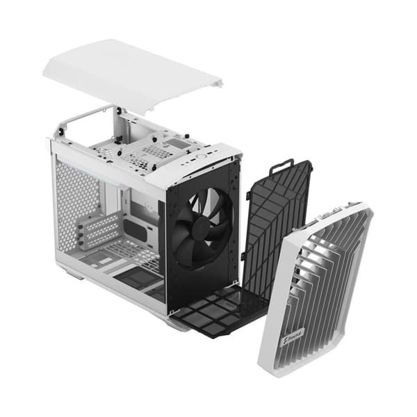 Fractal Design Torrent Nano hvid TG klar farvetone