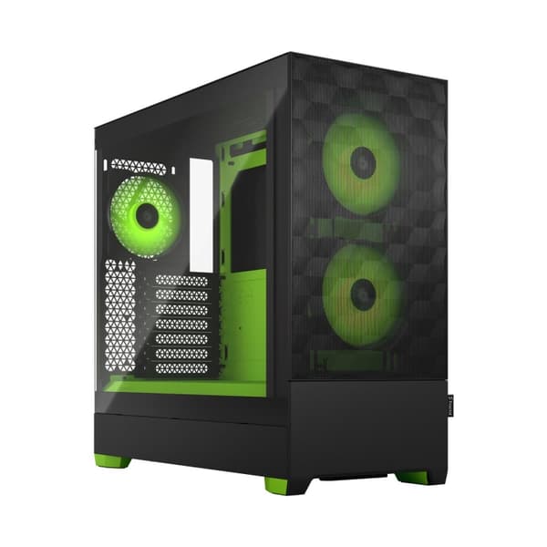 Fractal Design Pop Air RGB Green Core TG Clear Tint Sort, Grøn