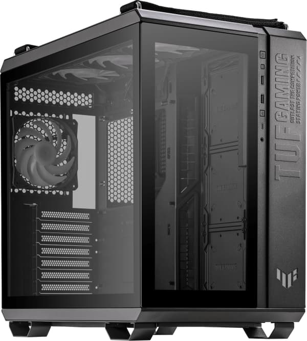 ASUS TUF Gaming GT502 PLUS TG ARGB ATX-kabinet med vindue, sort Sort