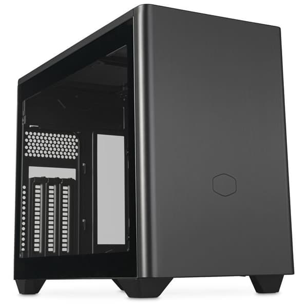 Cooler Master MasterBox NR200P V2 Mini ITX-fodral - Glassidopanel, Vertikal GPU-layout, PCIe 4.0 x16 Riser-kabel, Svart