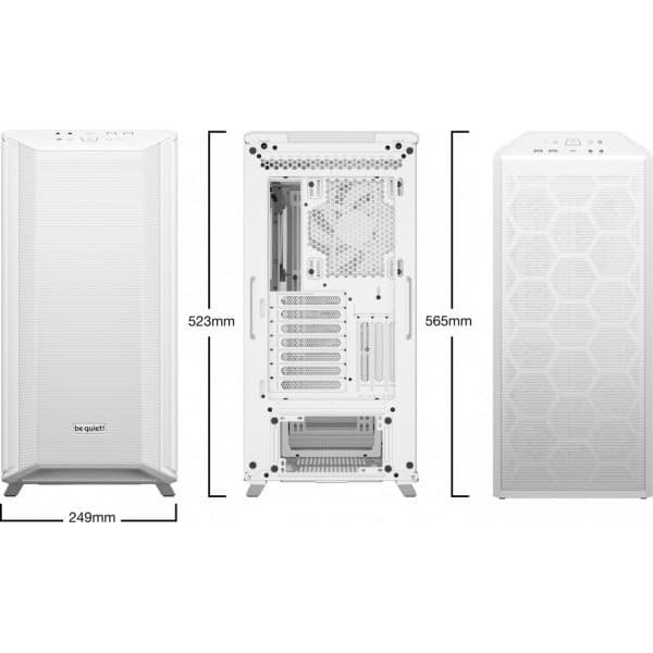 be quiet! Dark Base 701 ATX-kabinet med vindue, hvid