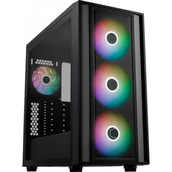 Cooler Master MasterBox 600 ATX-chassi med fönster, svart Svart