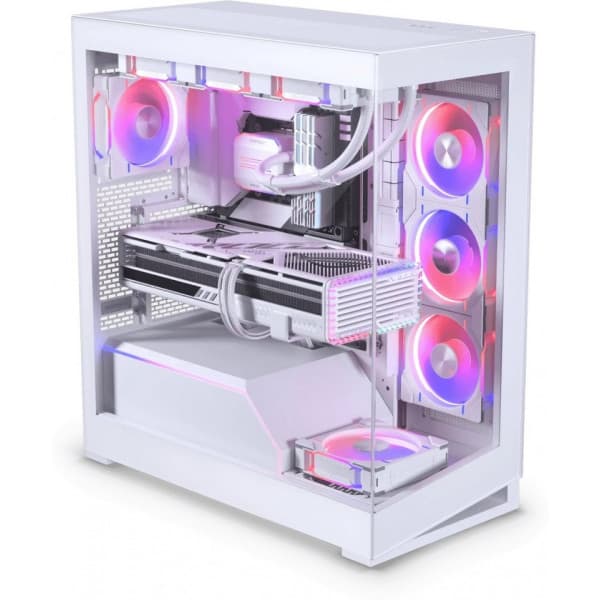 Phanteks NV5 MKII Mid Tower ATX-chassi med panoramafönster, vit