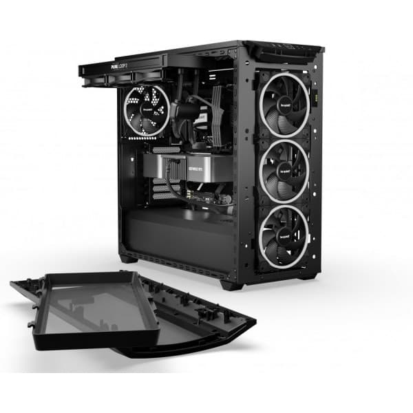Var tyst! Shadow Base FX 800 ATX-chassi med fönster, svart