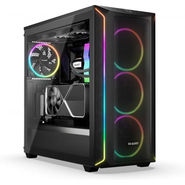 Var tyst! Shadow Base FX 800 ATX-chassi med fönster, svart