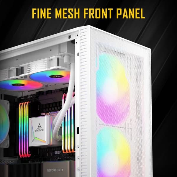Antec NX410 Vit spelfodral - ATX - ARGB LED-fläkt - Midi tower - USB 3.0