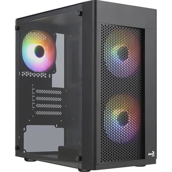 PC-chassi - AEROCOOL - Hexform G v2 (Svart) - Mini-torn - Micro-ATX-format - Utan nätaggregat Svart