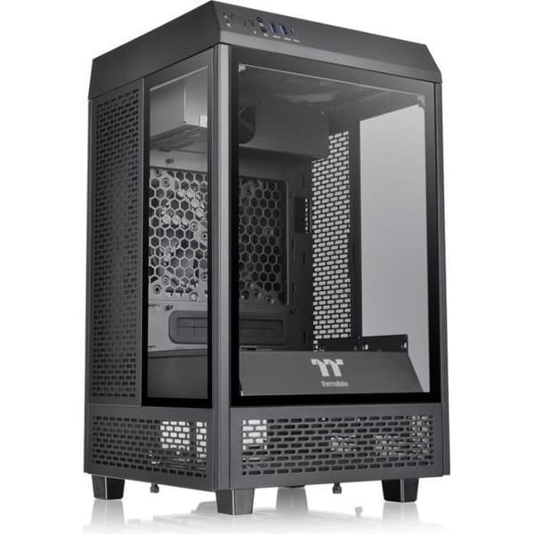 PC-fodral - THERMALTAKE - The Tower 100 - Fodral utan strömförsörjning - Minitorn - Mini-ITX-format - Svart (CA-1R3-00S1WN-00) Svart