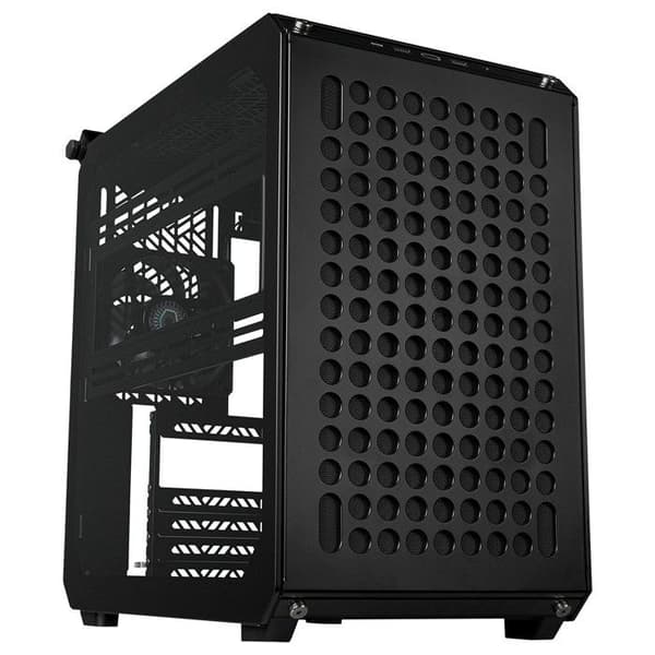 PC-fodral - COOLER MASTER - QUBE 500 Flatpack Black Edition, Midi Tower, Svart, ATX/SFX, 120 mm fläktar, 2,5"/3,5" HDD Svart