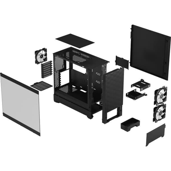 PC-fodral - FRACTAL DESIGN - Pop Air RGB Svart TG - Svart (FD-C-POR1A-06)