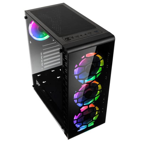 Mid Tower Case - Kolink - Observatory Lite RGB - Svart färg - ATX storlek - Midi chassi