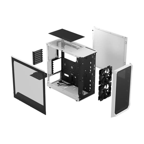 PC-fodral FRACTAL DESIGN Focus 2 White TG Clear Tint