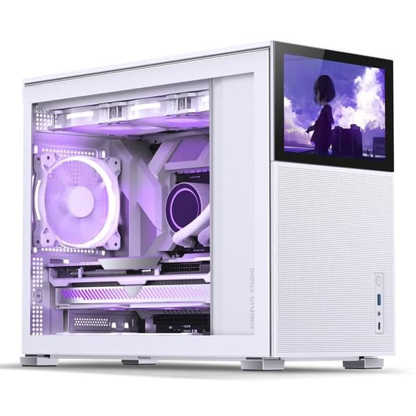 JONSBO D31 MESH SCREEN MATX GEHÄUSE, HÄRDAT GLAS - WEISS Vit