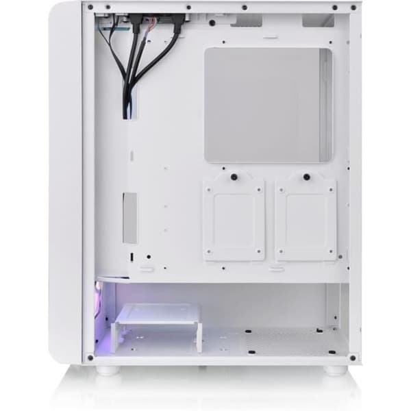 Mid Tower PC-fodral utan strömförsörjning - THERMALTAKE S200 TG ARGB (Vit) - ATX/Micro ATX - 3x120mm A-RGB - USB 3.0/2.0 - Härdat glas