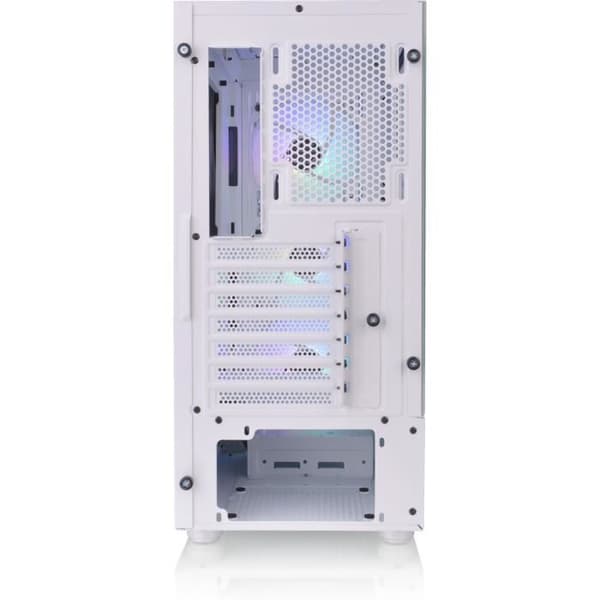 Mid Tower PC-fodral utan strömförsörjning - THERMALTAKE S200 TG ARGB (Vit) - ATX/Micro ATX - 3x120mm A-RGB - USB 3.0/2.0 - Härdat glas