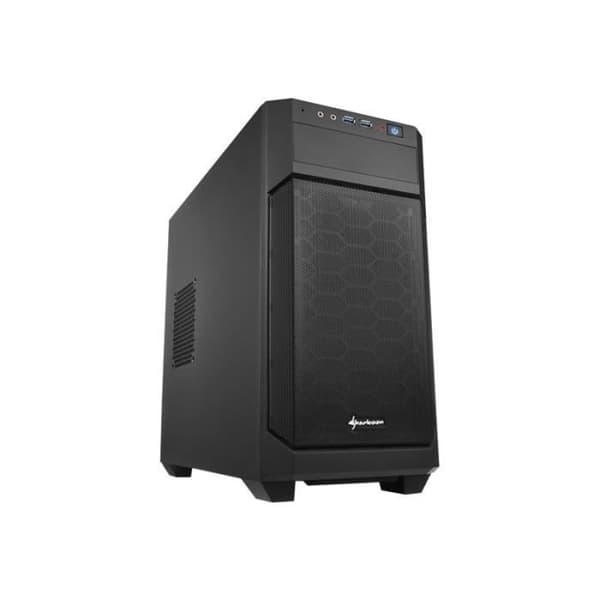 PC-chassi - Sharkoon - V1000 - Midi Tower - Micro ATX - Ingen strömförsörjning - Svart Svart