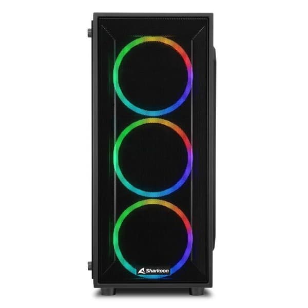 Sharkoon TG4M Semi-Tower ATX Fodral Svart ATX LED RGB