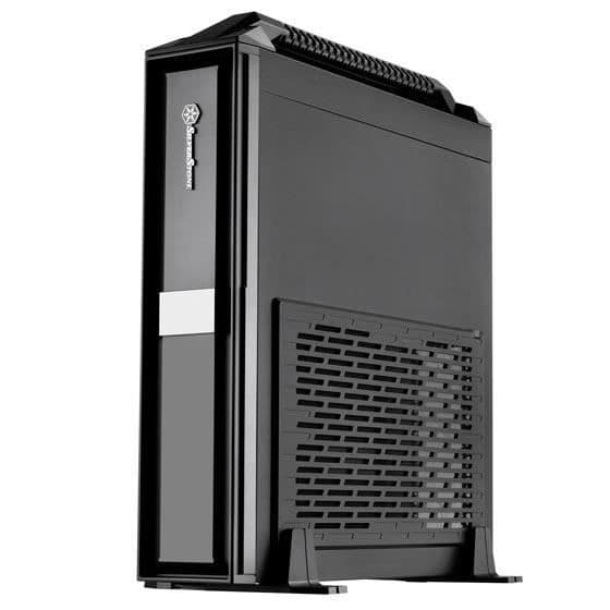 SilverStone SST-ML08B-H - Milo Slim HTPC Mini-ITX PC-fodral, med bärhandtag, svart Svart