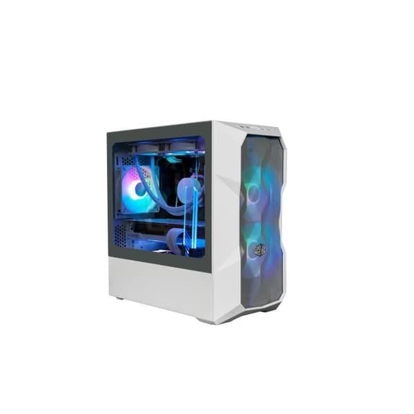 PC-spelfodral - COOLER MASTER - TD300 Mesh White - ARGB - mATX (TD300-WGNN-S00)