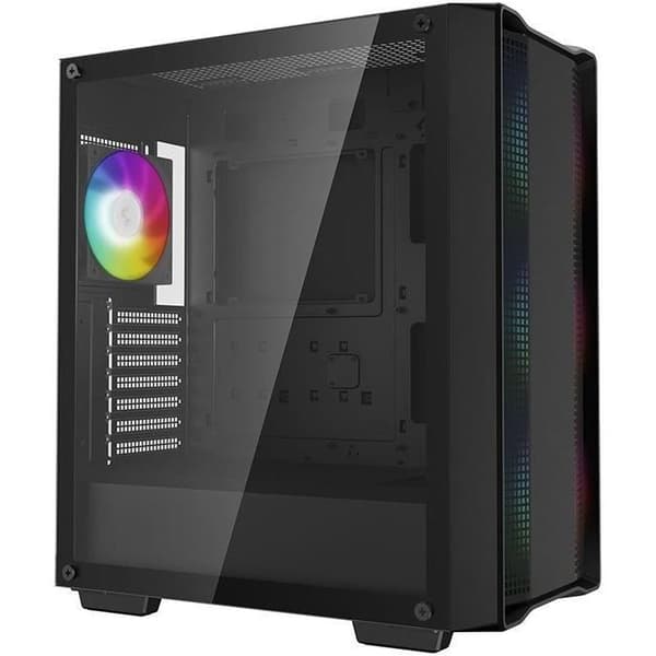 PC-fodral - DEEPCOOL - CC560 ARGB V2 (svart) - Medium tower - ATX-format - Optimerad luftcirkulation Svart