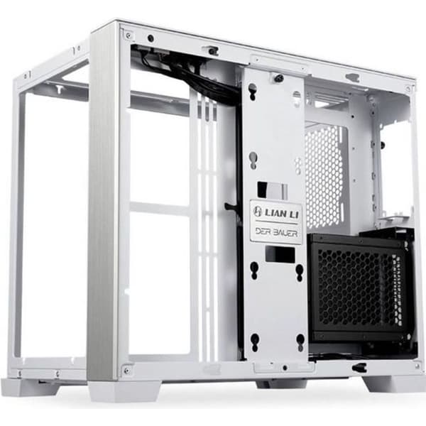 Lian Li O11 Dynamic Mini Snow Edition Mid Tower Gaming Case, Vit sidofönsterfodral Vit