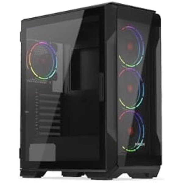 KRUX Heko KRXD001 datorfodral - glas, magnetisk framsida, 4 x 120 mm ARGB-fläktar ingår