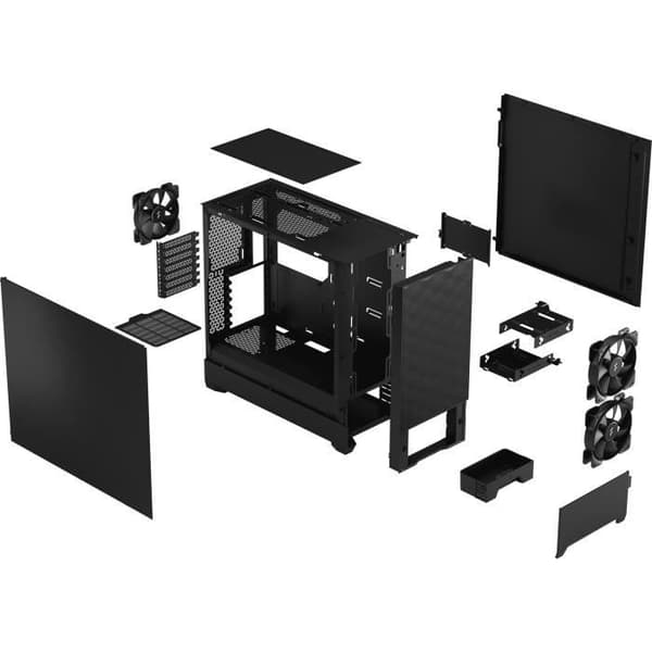 PC-fodral - FRACTAL DESIGN - Pop Air Svart Solid - Svart (FD-C-POA1A-01)