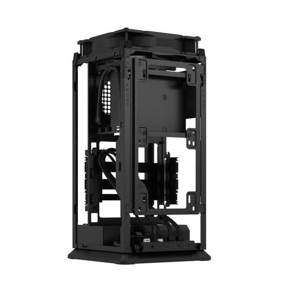 PC-fodral - FRACTAL DESIGN - Mood Black - m-ITX - 1 180 mm fläkt, USB3.1 Typ C