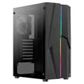 Miniatyrbild 1 av 4: aerocool atx mid tower fall aerocool mecha-g v1 rgb med glaspanel (svart)