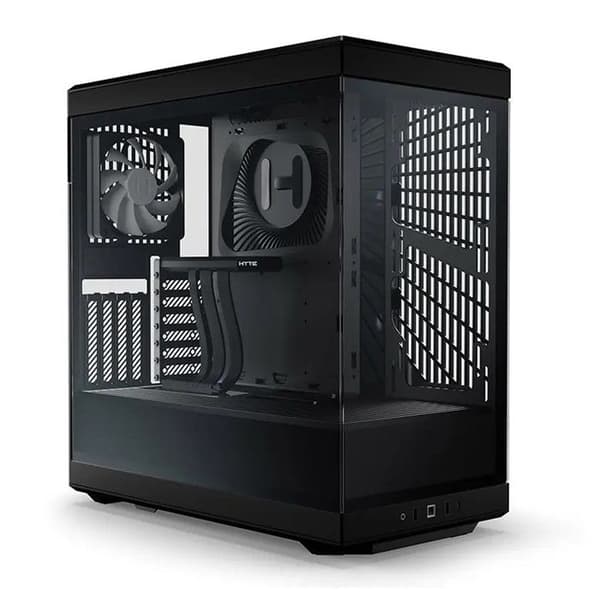 Mid Tower ATX PC-fodral - HYTE Y40 (svart/svart) - Anpassad kylning - GPU-stöd med 4 platser Svart