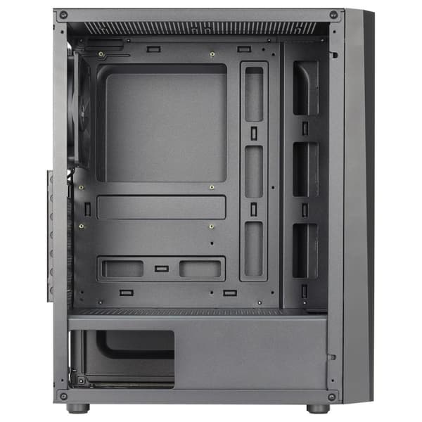 Aerocool DELTABKV1 ATX PC-fodral RGB Front Helt sidofönster 12cm Fläkt Svart