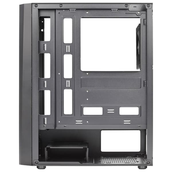Aerocool DELTABKV1 ATX PC-fodral RGB Front Helt sidofönster 12cm Fläkt Svart