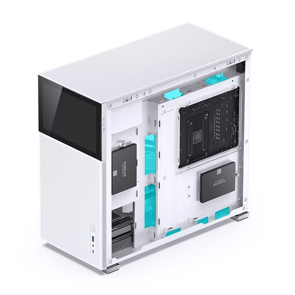 Jonsbo D41 MESH Screen ATX-chassi, härdat glas - vit