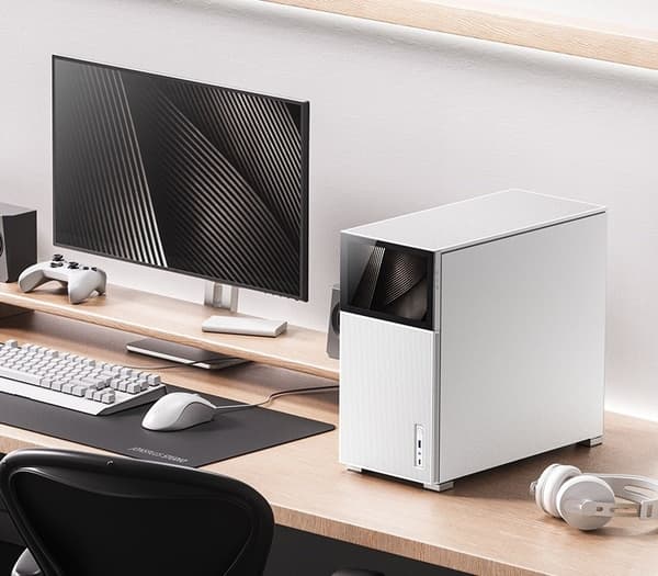 Jonsbo D41 MESH Screen ATX-chassi, härdat glas - vit