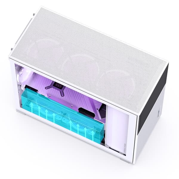 Jonsbo D31 MESH Screen Micro-ATX-chassi, härdat glas - vit