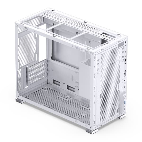 Jonsbo D31 MESH Screen Micro-ATX-chassi, härdat glas - vit