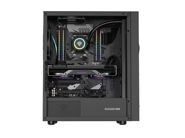 GENESIS DIAXID 605F MIDI TOWER CASIET MED USB-C VINDUE SORT