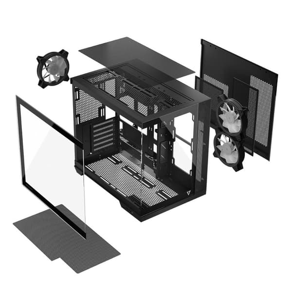 MODECOM Vulkan Panorama APEX ARGB 3F MIDI Grå