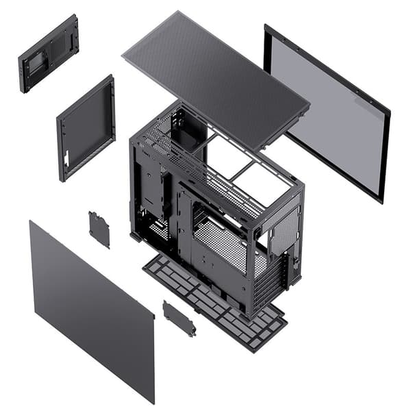 Jonsbo D41 MESH Skärm ATX härdat glas - svart