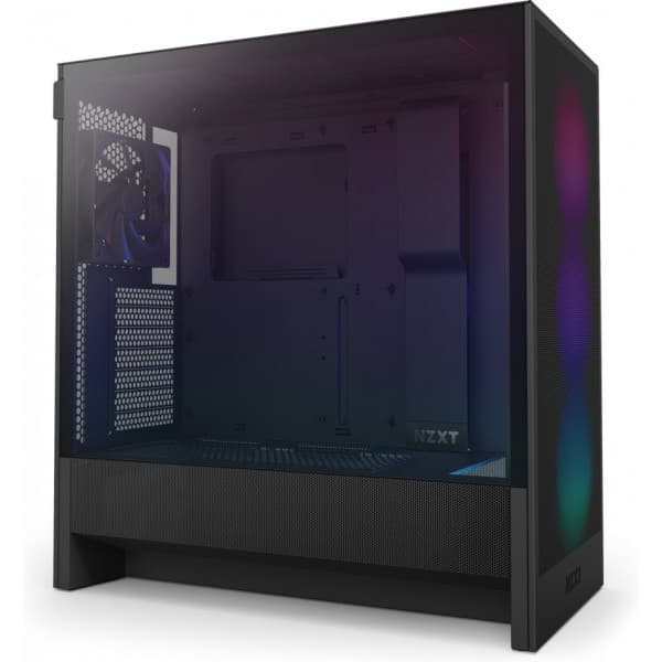NZXT H5 Flow RGB (2024) ATX-chassis med vindue, sort