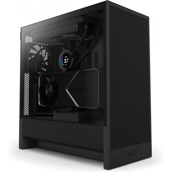 NZXT H5 Flow (2024) ATX-chassi med fönster, svart Svart