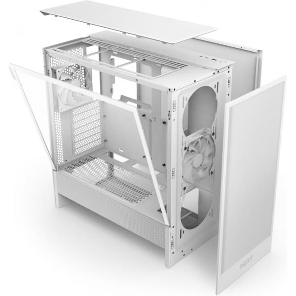 NZXT H5 Flow (2024) ATX-chassi med fönster, vit