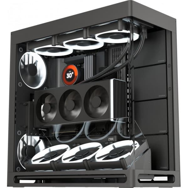 HAVN HS 420 VGPU E-ATX-chassi, svart Svart