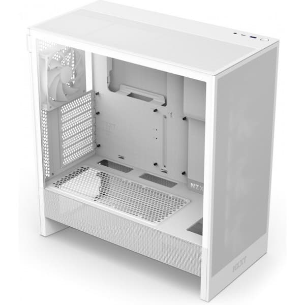NZXT H5 Flow RGB (2024) ATX-chassi med fönster, vit