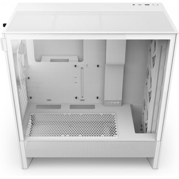 NZXT H5 Flow RGB (2024) ATX-chassi med fönster, vit
